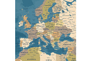 Vector World Map - Large&Detailed, a Decorative Illustration by PorcuPen Works (Thumbnail 5 of 8)