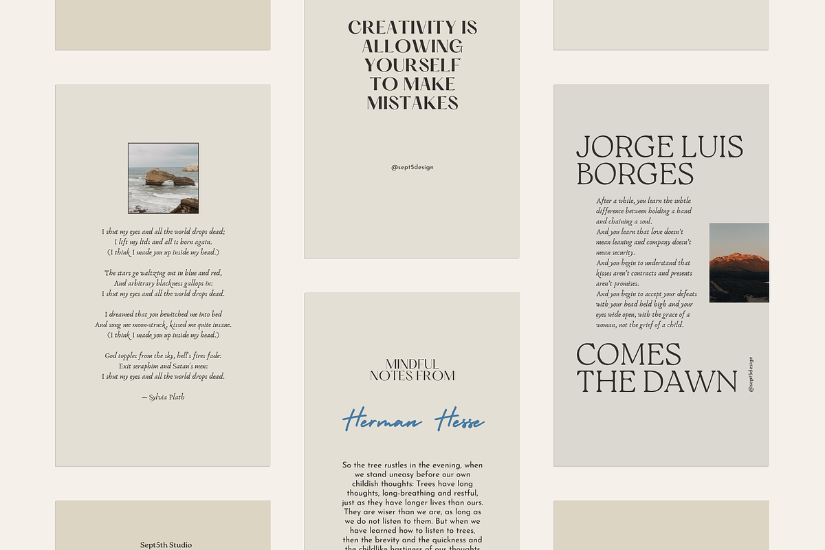 Writers Social Media Vol.5 for CANVA, a Social Media Template by September 5th (Photo 16 of 24)