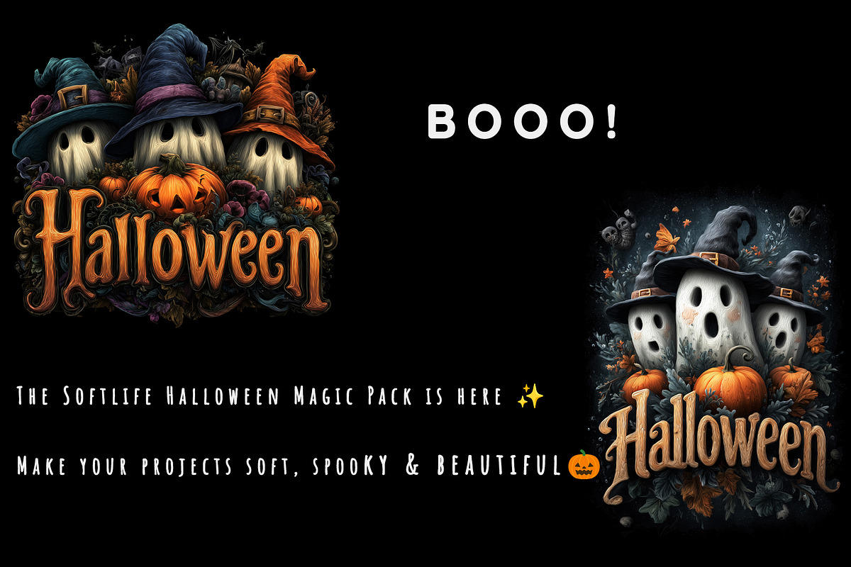 Halloween Magic Pack — BOOO Edition, a Seasonal Illustration by Vika_Softlife (Photo 5 of 5)