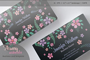 Flowery Watercolor Business Card, a Business Card Template by audeemirza (Thumbnail 2 of 3)