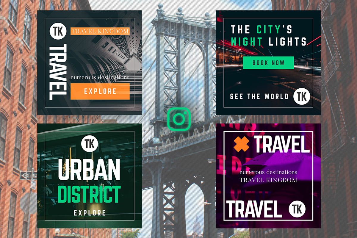 Urban Destinations - Instagram Pack, a Social Media Template by kleonz (Photo 2 of 3)