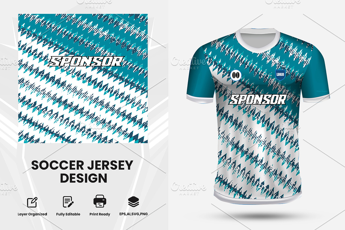 Soccer & Football Uniform Design, a Sport Illustration by samsulpassive (Photo 3 of 4)