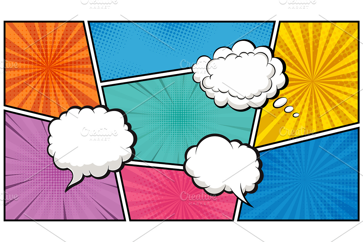 Comic book page template, a Decorative Illustration by Yayasya