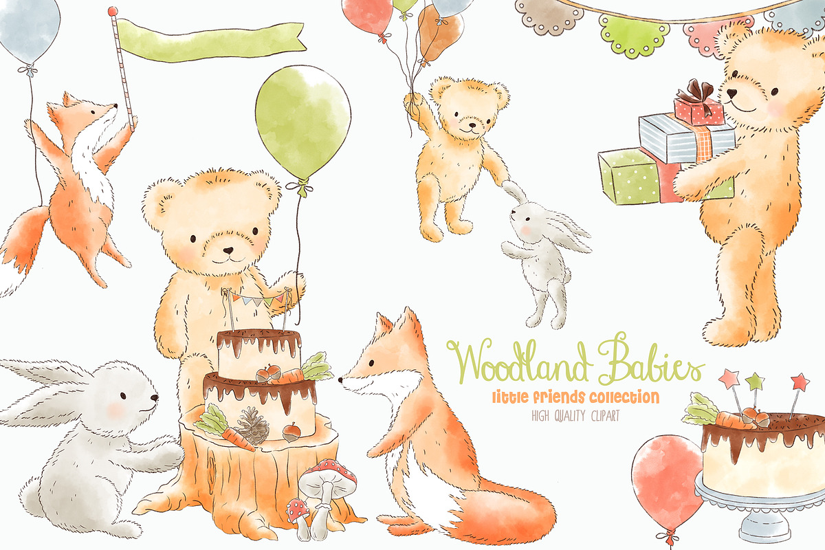 Forest Woodland animals clipart, an Animal Illustration by Magic Story Studio (Photo 1 of 5)