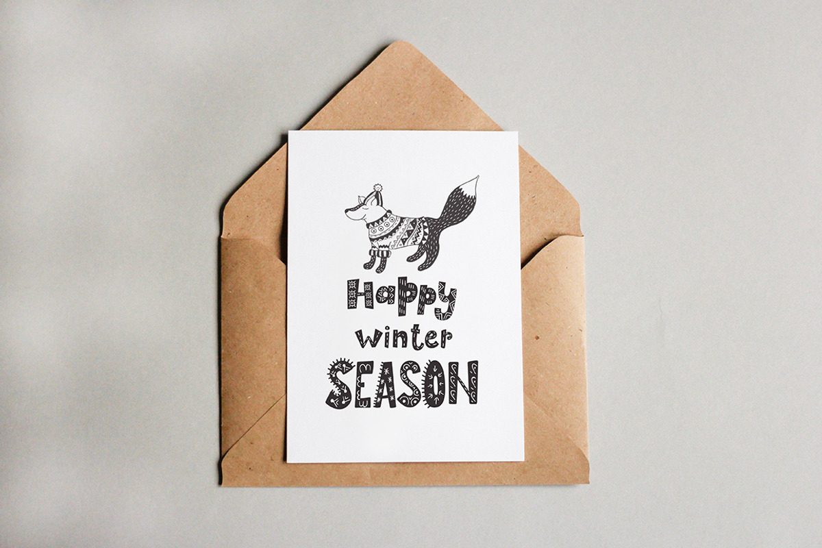 Winter quotes & animals, cards., an Animal Illustration by Designwork (Photo 17 of 23)