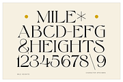 Mile Heights - Elegant Display Serif, a Serif Font by Surplus Type Co (Thumbnail 7 of 10)