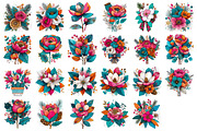 Christmas Flowers Sublimation Bundle, an Illustration by Daily.Designs (Thumbnail 3 of 4)