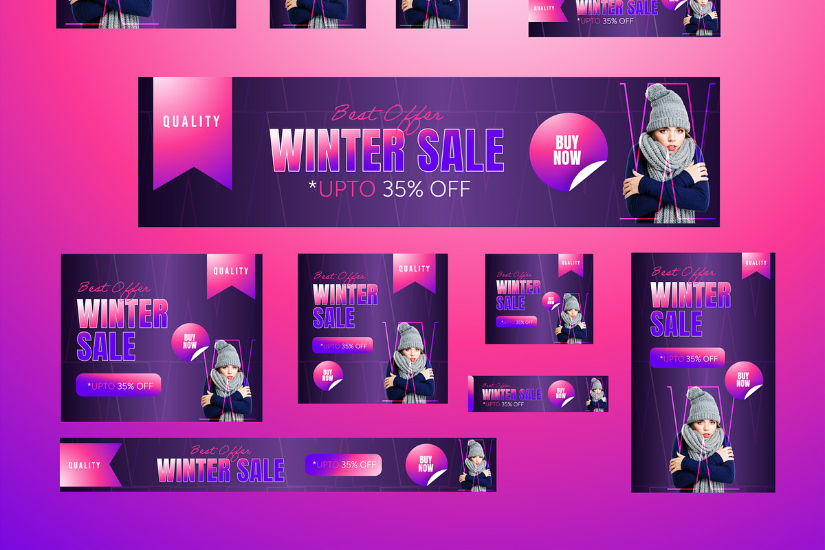 Winter Sale Web Banner Ads, an UI Kit Template by CreativeShaper (Photo 3 of 3)