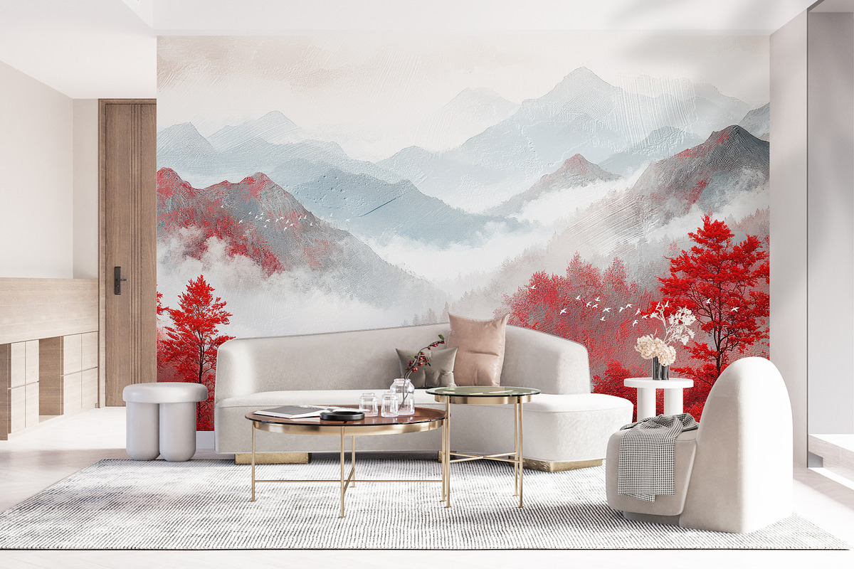 Abstract mountains art wallpaper, an Illustration by fei long (Photo 4 of 9)