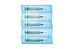 Medical Syringes, First Medical Aid, a Healthcare Illustration by TopVectors