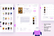 Booktopia – Fun Book Store Website, an UI Kit Template by peterdraw (Thumbnail 4 of 10)