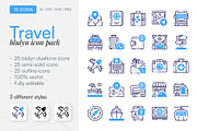 75 Travel Icon Pack, a Duotone Icon by Bilicube Studio (Thumbnail 1 of 2)
