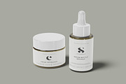 Cosmetic Cream Jar & Dropper Bottle, a Packaging Mockup by Pexelcorner (Thumbnail 2 of 9)