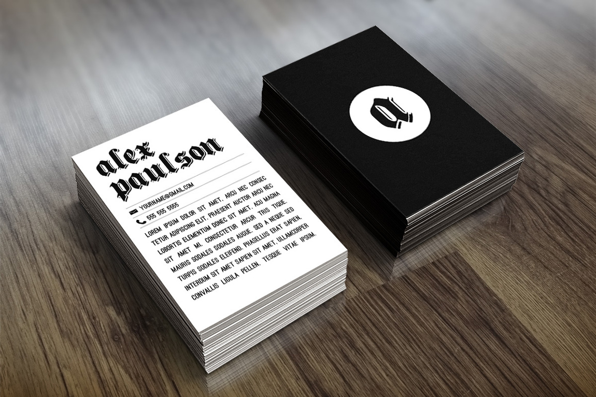 Black and White Business Card 015, a Business Card Template by Nonaglyph Design (Photo 1 of 9)