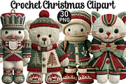 Crochet Christmas Clipart PNG, an Illustration by Black Bird Studio (Thumbnail 1 of 6)