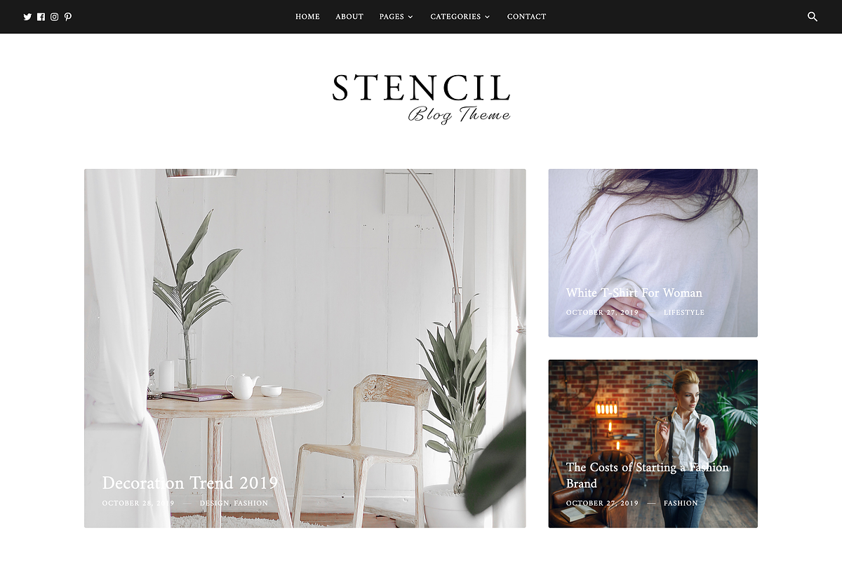 Stencil Pro - Blog Theme, a WordPress Template by Happy Themes Shop