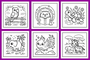 Cute Animals Coloring Book for Kids, an Animal Illustration by Coco Bloom (Thumbnail 2 of 3)