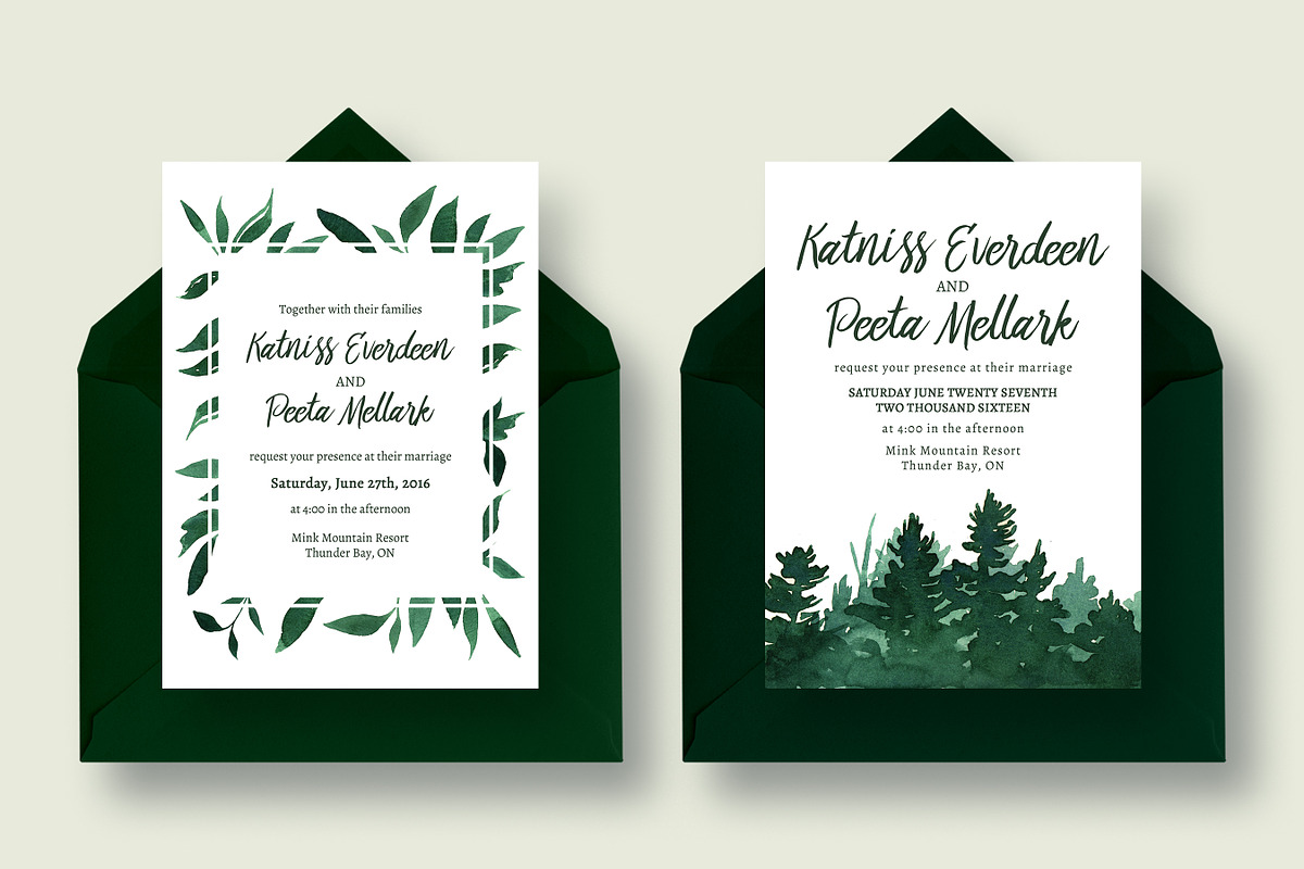 Wild Greenery Wedding Collection, an Invitation Template by Knotted Design (Photo 6 of 9)