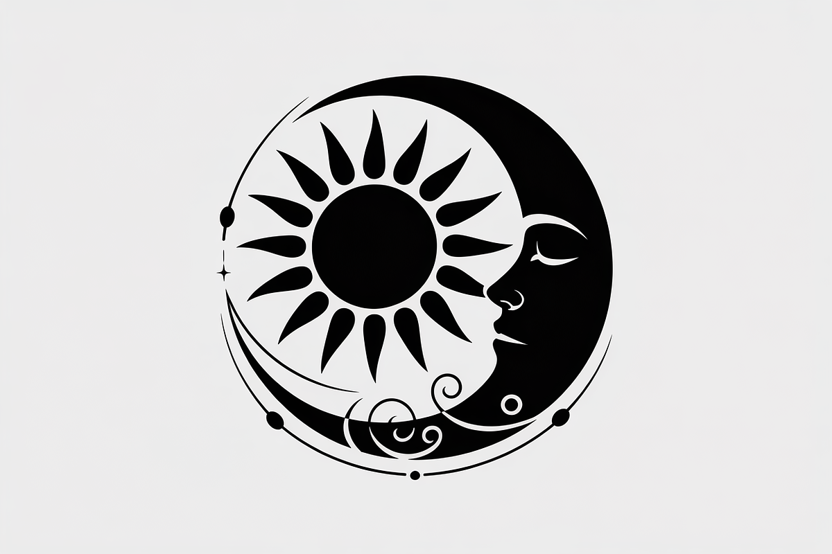 sun and moon surrounded by flowing, an Illustration by Amazin_art (Photo 10 of 25)