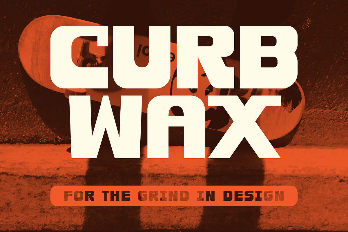 Curb Wax Display Font, a Font by Brethrendesignco (Photo 3 of 3)