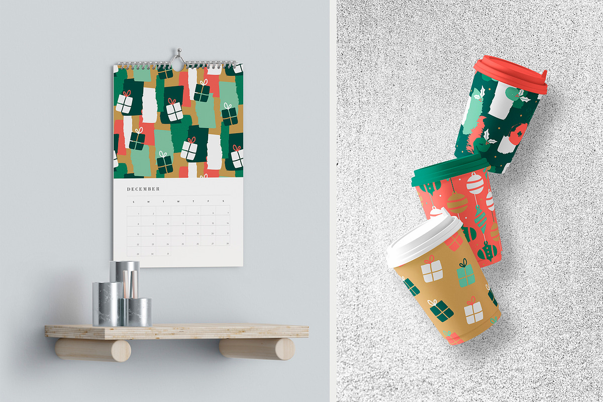 Abstract Christmas-Seamless Patterns, a Pattern Graphic by Pretty Meerkat (Photo 3 of 6)