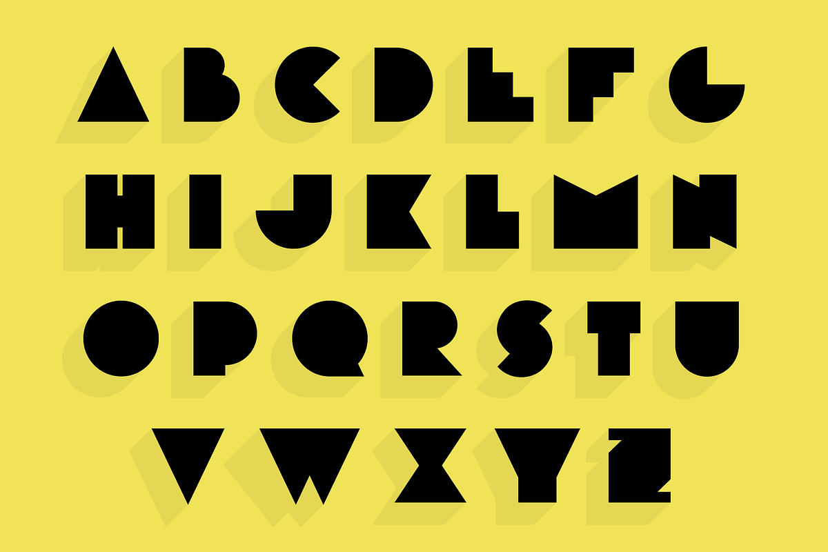 Morro - Geometric figures font preview 7