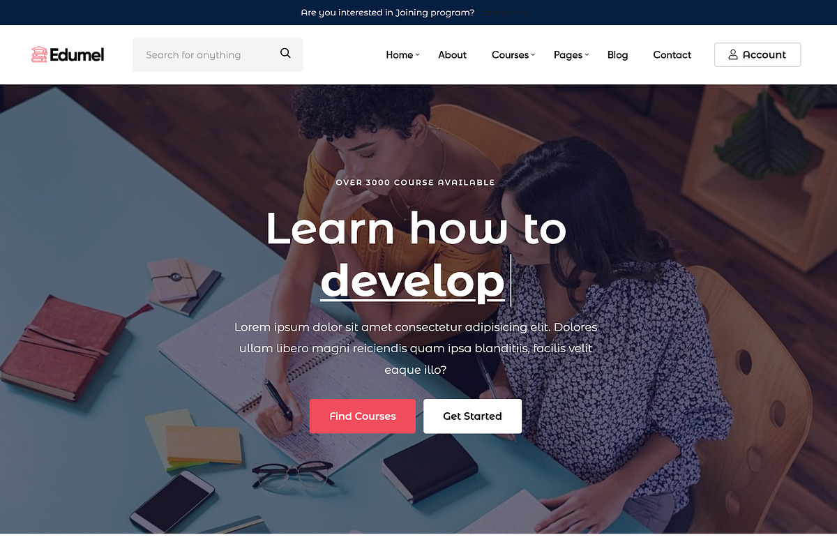 Edumel - Education WordPress Theme, a WordPress Template by Helenshop (Photo 2 of 3)