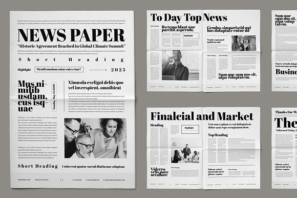 Newspaper Design Layout preview 4