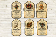 Vintage Christmas Apothecary Labels, a Seasonal Illustration by Rose Art (Thumbnail 2 of 3)