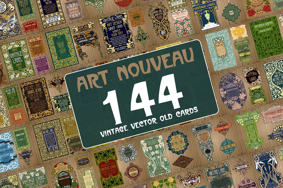Covers Art Nouveau - giga set, a Decorative Illustration by Stanislav Kharchevskyi (Photo 8 of 11)