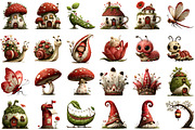 Watercolor Fairy Garden Clipart, an Illustration by Sublimation Artist (Thumbnail 2 of 6)