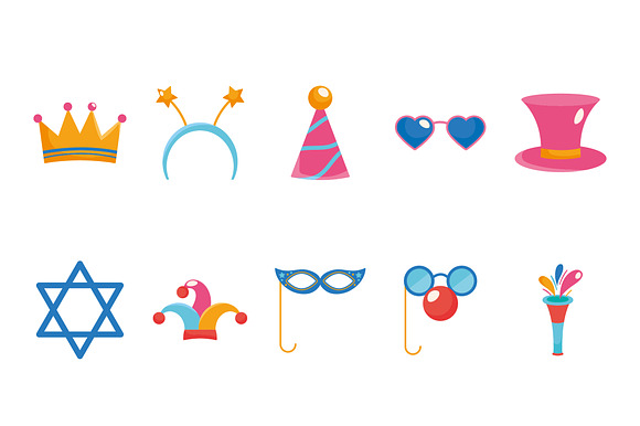 Purim Holiday Icon Set preview 2