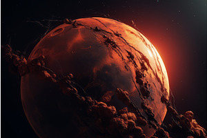 Mars Planet. Generate Ai