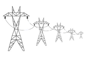 Black voltage wires. Power line live, an Illustration by Valerie Bodnar