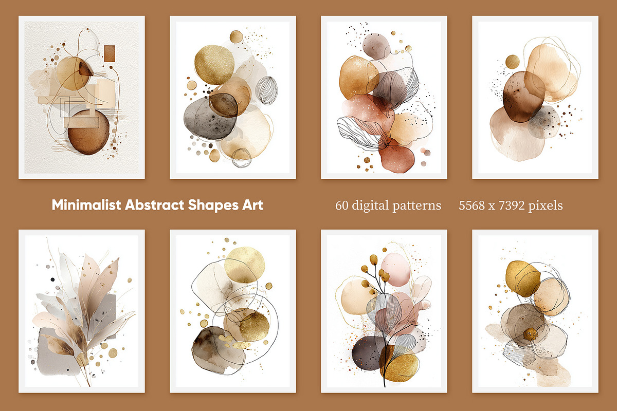 Minimalist Abstract Shapes Art, a Decorative Illustration by Housui Patterns (Photo 6 of 17)
