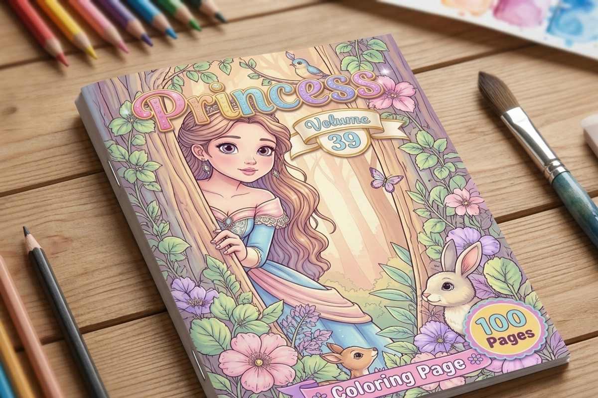 Magical Princess Coloring Book Vol39, a Person Illustration by ikarifq shop (Photo 2 of 7)