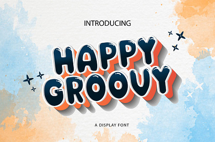 Happy Groovy - Groovy Font, a Handwritten Font by Densu Creative