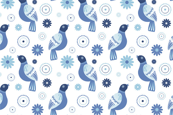 Seamless Pattern Birds