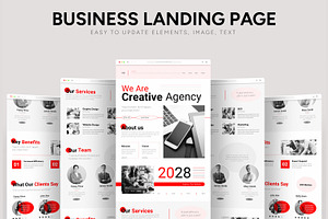 Business Agency Landing Page, a Landing Page Template by CreativeShaper