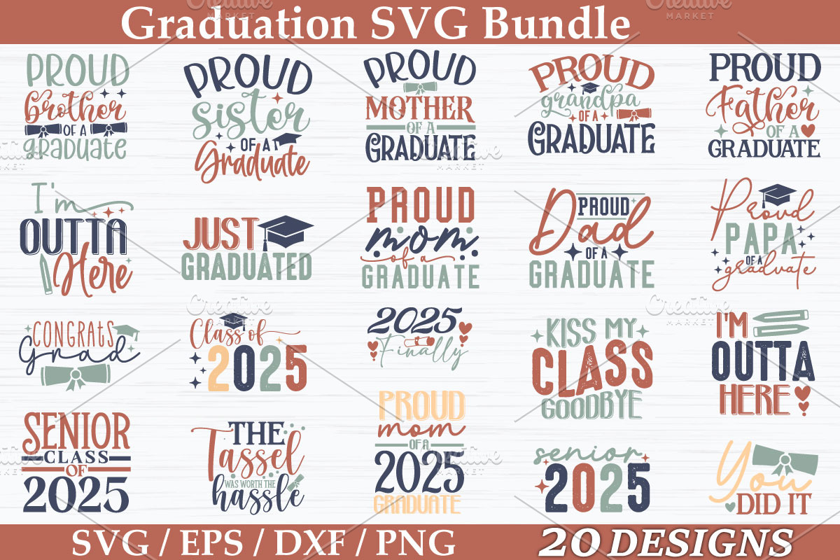 Graduation SVG Bundle ,Graduation Bu, a Graphic by akazaddesign (Photo 2 of 16)