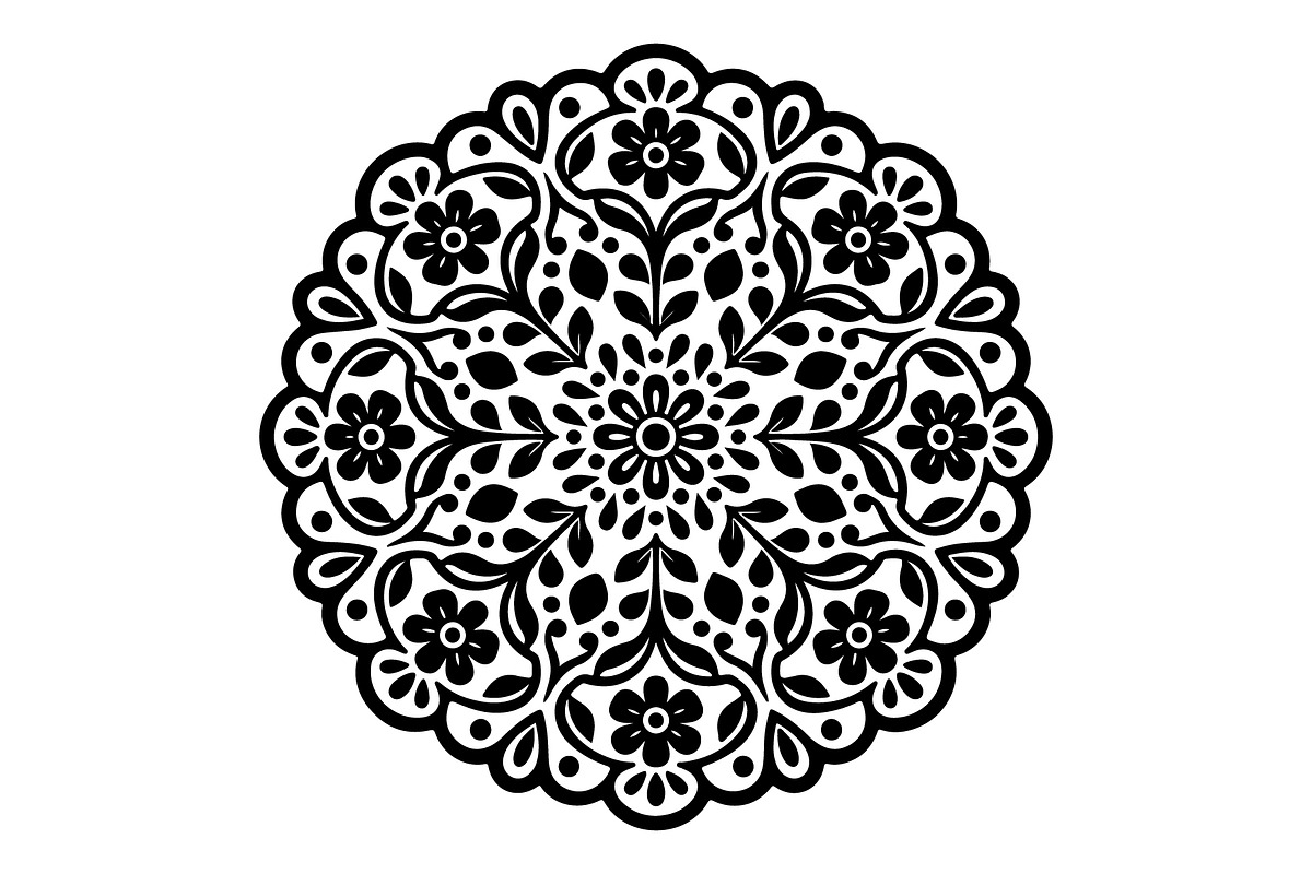 Intricate Floral Mandala Vector, an Object Graphic by Gfx_Store (Photo 4 of 16)