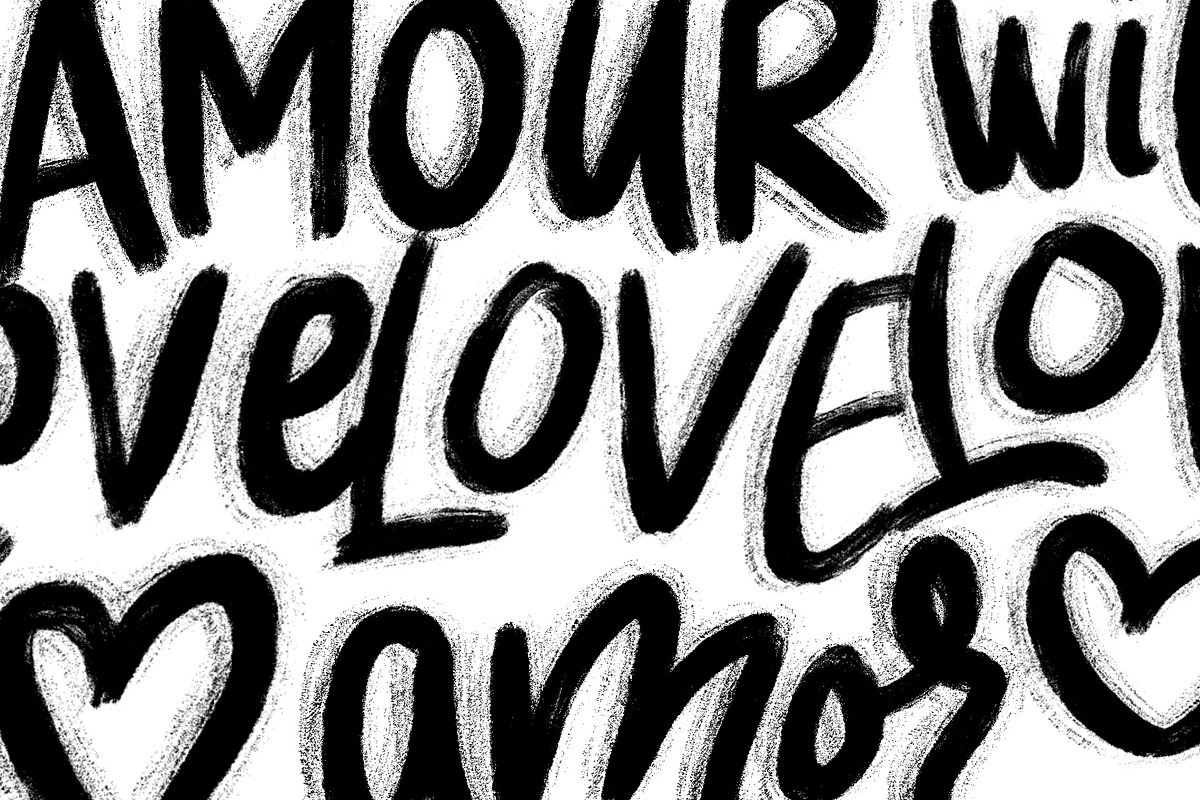 Valentines Day Ink Lettering, an Object Graphic by Helga Wigandt (Photo 8 of 8)