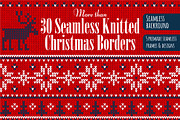 30 Seamless Knitted Borders, a Decorative Illustration by VasilkovS (Thumbnail 1 of 11)