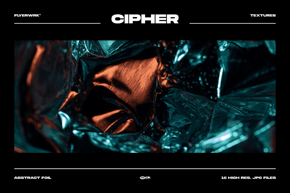 Cipher - Abstract Metal Foil Texture, a Texture Graphic by FLYERWRK (Photo 4 of 9)
