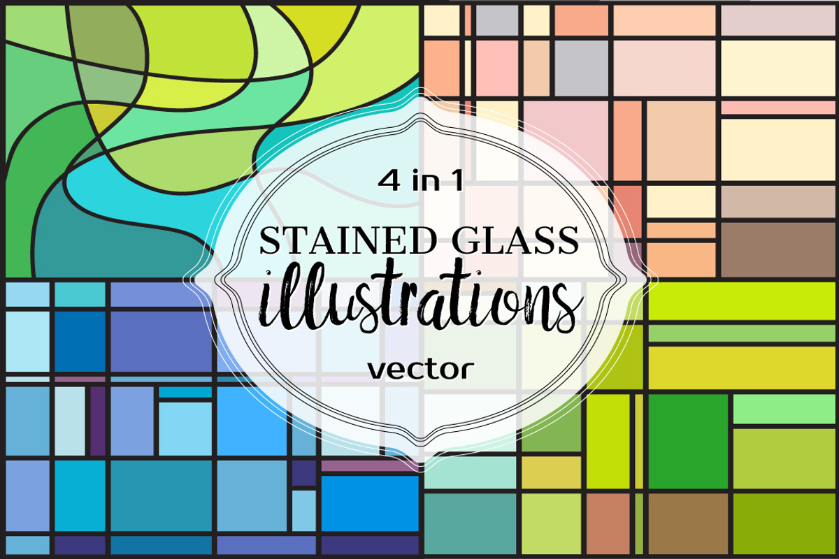 STAINED GLASS Illustrations, a Texture Graphic by ekaart (Photo 1 of 5)