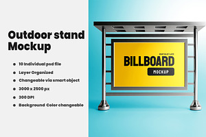Outdoor Stand Mockup PSD file., an Advertising Mockup by samsulpassive