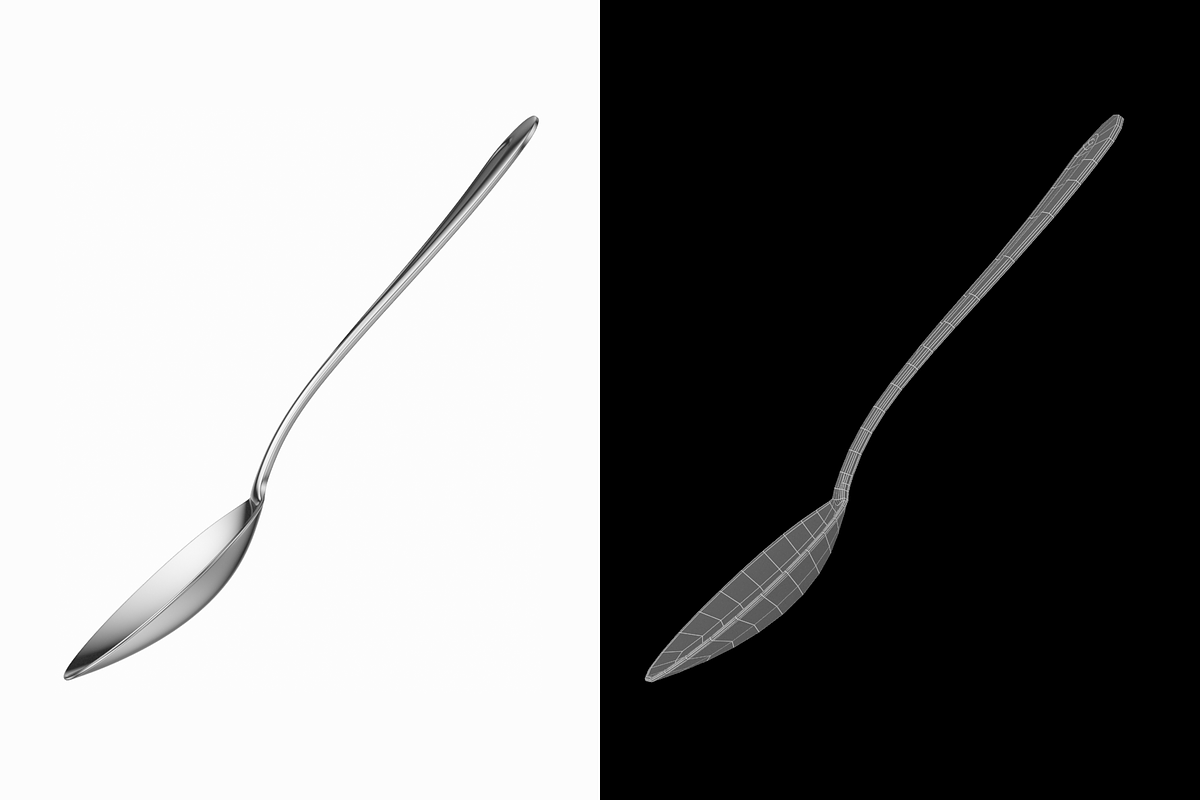 Tea Spoon Classic Cutlery, an Object 3D Model by VK Studio (Photo 3 of 6)