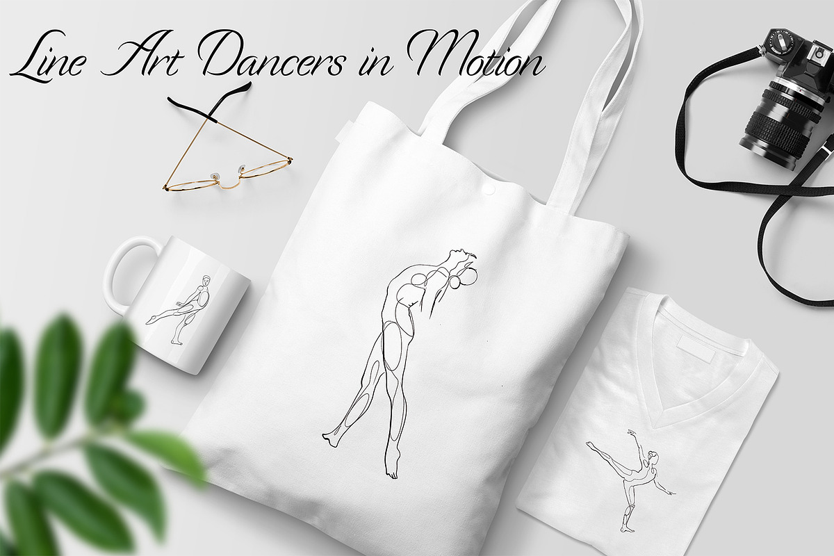 Human Figure One Line Art - Dancers
