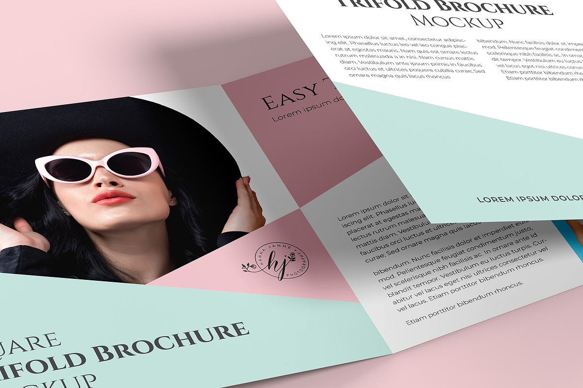 Square Trifold Brochure Mockup, a Books & Magazine Mockup by Illusiongraphic (Photo 21 of 28)