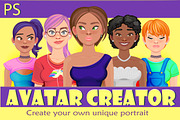 Girl avatar creator (PS), a Person Illustration by Mandarinkas art (Thumbnail 1 of 9)